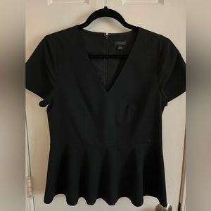Ann Taylor Black Peplum Blouse